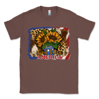Chestnut Patriotic Sunflower God Bless America Classic Tee - Jasminsmagicworld