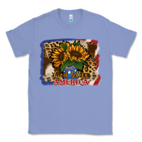Colony Blue Patriotic Sunflower God Bless America Classic Tee - Jasminsmagicworld