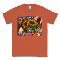 Copper Patriotic Sunflower God Bless America Classic Tee - Jasminsmagicworld