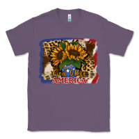 Lavender Patriotic Sunflower God Bless America Classic Tee - Jasminsmagicworld