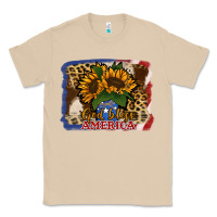 Mushroom Patriotic Sunflower God Bless America Classic Tee - Jasminsmagicworld