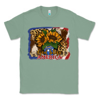 Sage Patriotic Sunflower God Bless America Classic Tee - Jasminsmagicworld