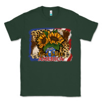 Sports Green Patriotic Sunflower God Bless America Classic Tee - Jasminsmagicworld