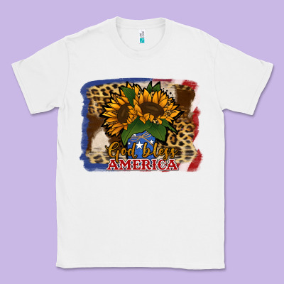 Patriotic Sunflower God Bless America Classic Tee Designed By Jasminsmagicworld