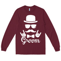 Burgundy groom bachelor party Long Sleeve Tee - artisFamous