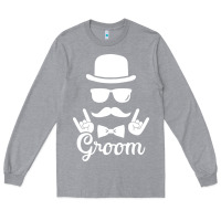 Heather Grey groom bachelor party Long Sleeve Tee - artisFamous