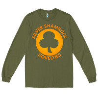 Army Green silver shamrock novelties Long Sleeve Tee - artisFamous
