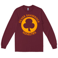Burgundy silver shamrock novelties Long Sleeve Tee - artisFamous