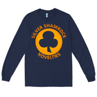 Navy silver shamrock novelties Long Sleeve Tee - artisFamous