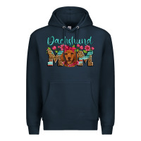 Navy dachshund mom Premium Hoodie - Artiststas