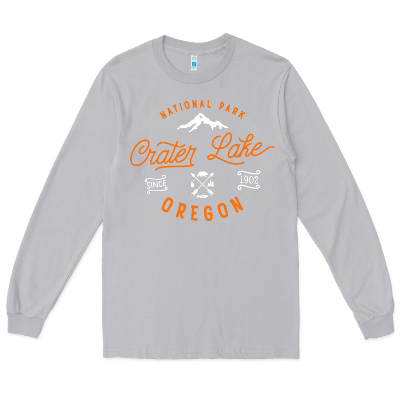Crater Lake Oregon National Park Vintage Retro Long Sleeve Tee by artisFamous | Teevron