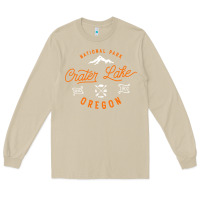 Mushroom crater lake oregon national park vintage retro Long Sleeve Tee - artisFamous