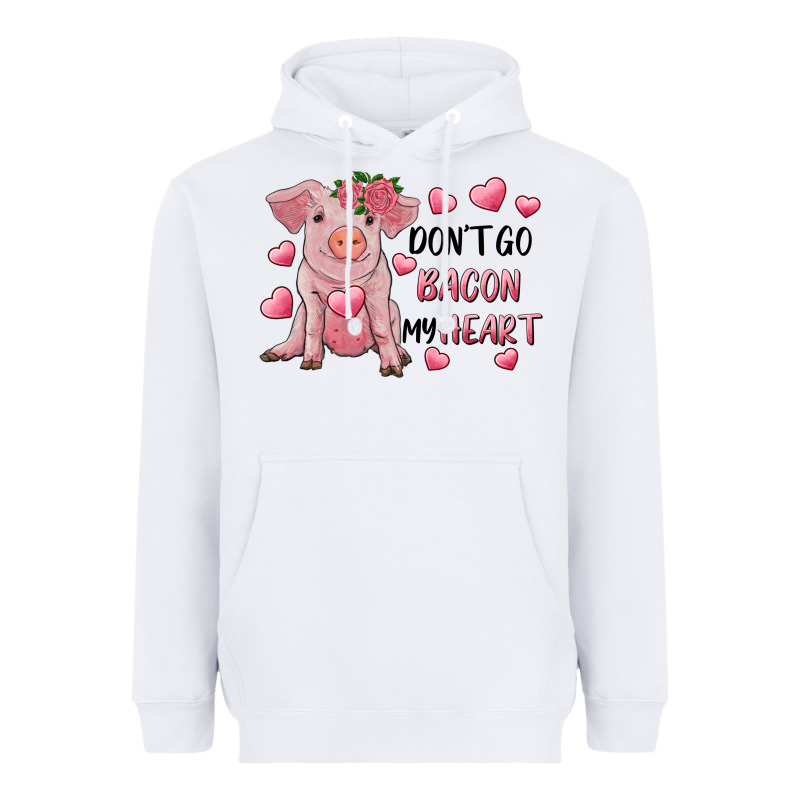 Valentine's Day Don't Go Bacon My Heart Heavyweight Hoodie by RanaPortraitStore | Teevron