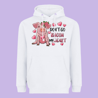 Valentine's Day Don't Go Bacon My Heart Heavyweight Hoodie Designed By Ranaportraitstore