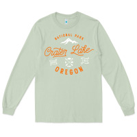 Matcha crater lake oregon national park vintage retro Long Sleeve Tee - artisFamous