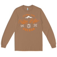 Toasted Coconut crater lake oregon national park vintage retro Long Sleeve Tee - artisFamous