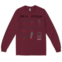 Burgundy animals i can kill with my bare hands Long Sleeve Tee - artisFamous