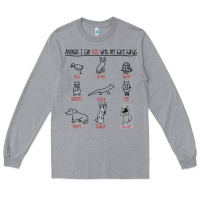 Heather Grey animals i can kill with my bare hands Long Sleeve Tee - artisFamous