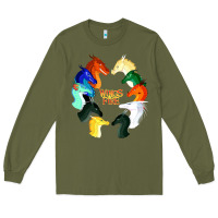 Army Green wings of fire Long Sleeve Tee - artisFamous