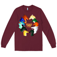 Burgundy wings of fire Long Sleeve Tee - artisFamous
