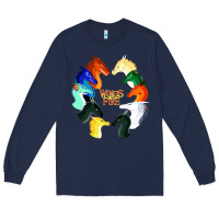 Navy wings of fire Long Sleeve Tee - artisFamous