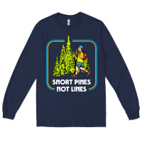 Navy snort pines not lines funny boy going to school vintage Long Sleeve Tee - artisFamous
