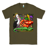 Army Green mardi gras pelican crawfish crocodile Classic Tee - OliviaCreatesArt