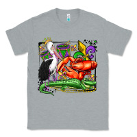 Heather Grey mardi gras pelican crawfish crocodile Classic Tee - OliviaCreatesArt