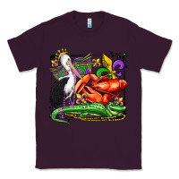 Plum mardi gras pelican crawfish crocodile Classic Tee - OliviaCreatesArt