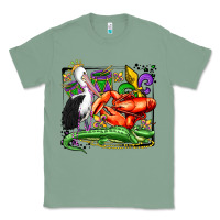 Sage mardi gras pelican crawfish crocodile Classic Tee - OliviaCreatesArt