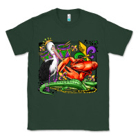Sports Green mardi gras pelican crawfish crocodile Classic Tee - OliviaCreatesArt
