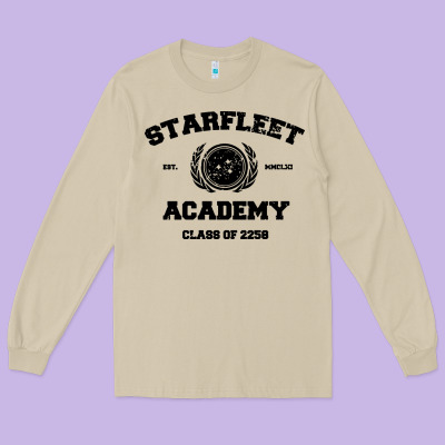 Starfleet Academy Long Sleeve Tee Designed By Artisfamous