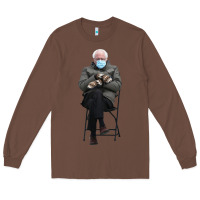Chestnut bernie sitting in the cold with mittens meme Long Sleeve Tee - artisFamous