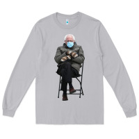 Moon Dust bernie sitting in the cold with mittens meme Long Sleeve Tee - artisFamous