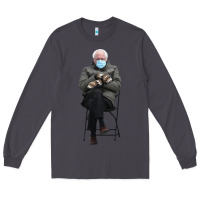 Smoke bernie sitting in the cold with mittens meme Long Sleeve Tee - artisFamous