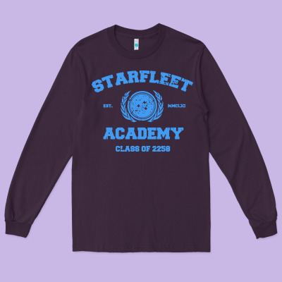 Starfleet Academy Long Sleeve Tee Designed By Artisfamous