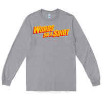 Heather Grey words on a shirt Long Sleeve Tee - artisFamous