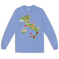 Colony Blue Italy map Long Sleeve Tee - artisFamous