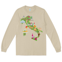 Mushroom Italy map Long Sleeve Tee - artisFamous