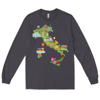 Smoke Italy map Long Sleeve Tee - artisFamous
