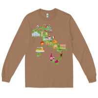 Toasted Coconut Italy map Long Sleeve Tee - artisFamous