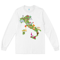 White Italy map Long Sleeve Tee - artisFamous