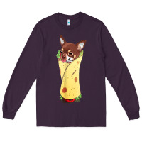 Plum funny chihuahua dog burrito food tee Long Sleeve Tee - artisFamous