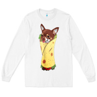 White funny chihuahua dog burrito food tee Long Sleeve Tee - artisFamous