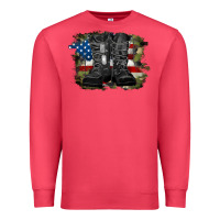 Cardinal american flag with army boots Premium Sweatshirt - RanaPortraitStore
