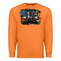 Carrot american flag with army boots Premium Sweatshirt - RanaPortraitStore