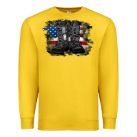 Lemon american flag with army boots Premium Sweatshirt - RanaPortraitStore