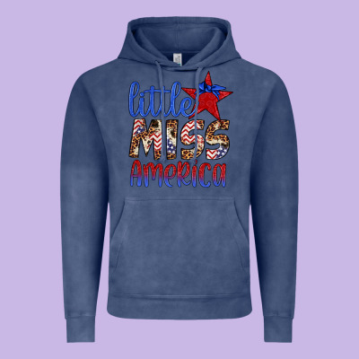 Little Miss America Vintage Hoodie Designed By Artiststas