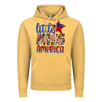 Vintage Mustard little miss america Vintage Hoodie - Artiststas