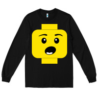 Black surprised expression lego head Long Sleeve Tee - artisFamous